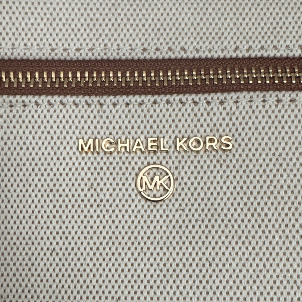 Michael Kors Jane Large Cotton Canvas Clutch Crossbody Bag EUC - Picture 3 of 11